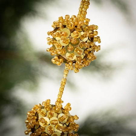 

Sullivans-Gold Beaded Tassel Ornament