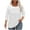 White, variant on Diufon 3/4 Length Sleeve Womens Tops Dressy Casual Crewneck Tunic Tops Spring Fall Pleated Soft Blouse