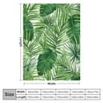 thumbnail image 4 of RUIYC Tropical Throw Blanket, Palm Leaf Flannel Blanket, Summer Palm Tree Leaves Decor Plush Blanket, Flannel Blanket Green White Throw, 4 of 6