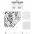thumbnail image 2 of Summer Beach Coral Coffee Mat - Coffee Bar Mat for Countertop, Hide Stain Absorbent Rubber Quick Dry Coffee Mat Under Coffee Maker Mat Nautical Ocean Coastal Black Gray Dish Drying Mat 18"x24", 2 of 6