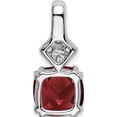 thumbnail image 3 of 14K White Gold Lab Grown Diamond & Created Ruby Pendant (17.5 X 8.8) Made In India pm7515-cru-020-wlg, 3 of 5
