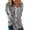 Gray, variant on Women Long Sleeve Crewneck Sweatshirt Side Split Pullover Tops