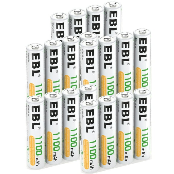 EBL AAA Rechargeable Batteries Size 3A 1.2V 1100mAh NiMH Battery,Triple A Batteries 20Packs