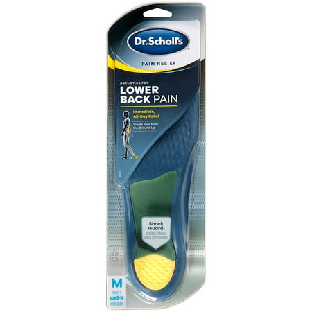 3 Pack Dr. Scholls Pain Relief Orthotic Lower Back Pain, Medium Size 8-14, 1