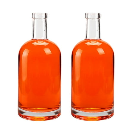 

2PCS Vodka Liquor Wine Bottle Thickened Transparent Glass Whiskey Bottle - 500ml