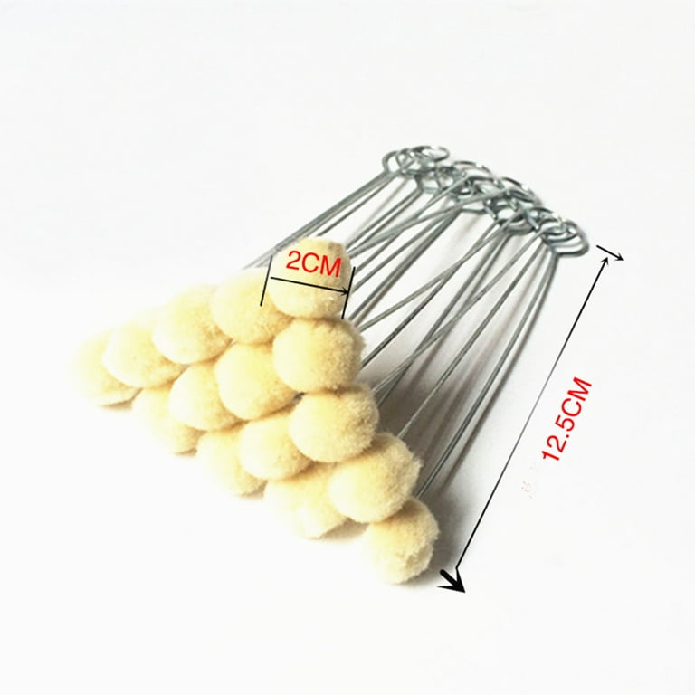 10pcs Wool Daubers with Metal Handle for Leather Dyes 