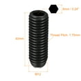 thumbnail image 2 of Uxcell Ball Point Set Screws, M12 x 40mm High Carbon Steel Metric Spring Hex Socket Grub Screw 5 Pack, 2 of 7