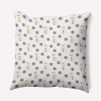26" x 26" Simply Daisy Snow Men In Snowstorm Polyester Accent Pillow, Passion Flower Qty 1