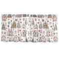 thumbnail image 7 of Yayeee Kitchen Curtains Tier Set of 2 Light Filtering 57"x24" Over Sink Window Panels, Nordic Christmas House, 7 of 7