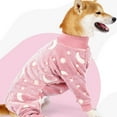 thumbnail image 2 of TELOLY Dog Clothes Breathable Design Pet Pajamas,Full-Body Warmth Cold-Resistant Function Dog Onesie,Pink,Xs, 2 of 4