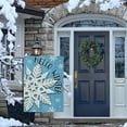 thumbnail image 4 of Hello Winter Snowflakes Garden Flag Double Sided, Christmas Snow Black Decorative Yard Outdoor Home Small Decor, Seasonal Burlap Outside House Decoration 12.5 x 18, 4 of 5