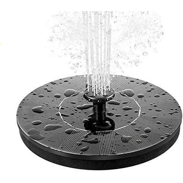 Bomba de fuente solar, Kit de panel solar de jardín redondo Bomba de agua para estanques, fuentes, baños para pájaros, decoración de jardín, circulación de agua, no requiere electricidad
