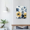 thumbnail image 4 of PRATYUS Abstract Flower Canvas Wall Art Blue and Yellow Floral Picture Home Decor 16x20 in / 12x16 in 12x16 in, 4 of 5