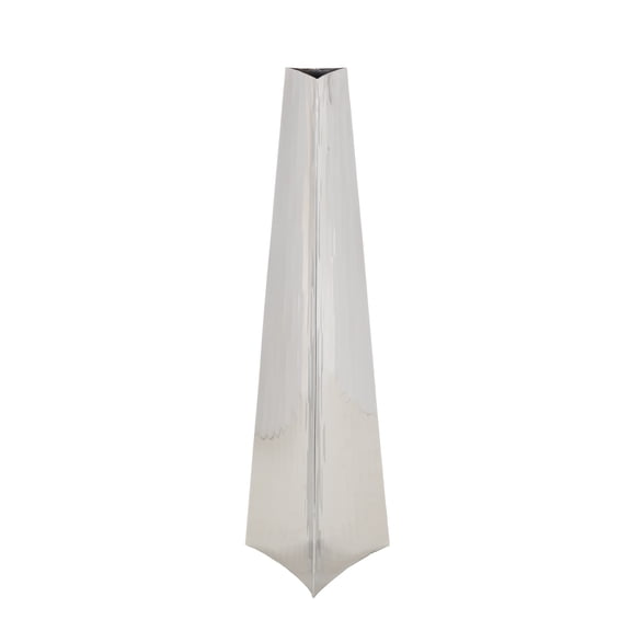 DecMode 15" Hammered Silver Stainless Steel Metal Vase