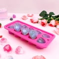 thumbnail image 4 of Bandeja de silicona con forma de corazón para cubitos de hielo, chocolate y dulces. Moldes fáciles de desmoldar para cócteles, whisky y bebidas (2 unidades, rosa)., 4 of 5