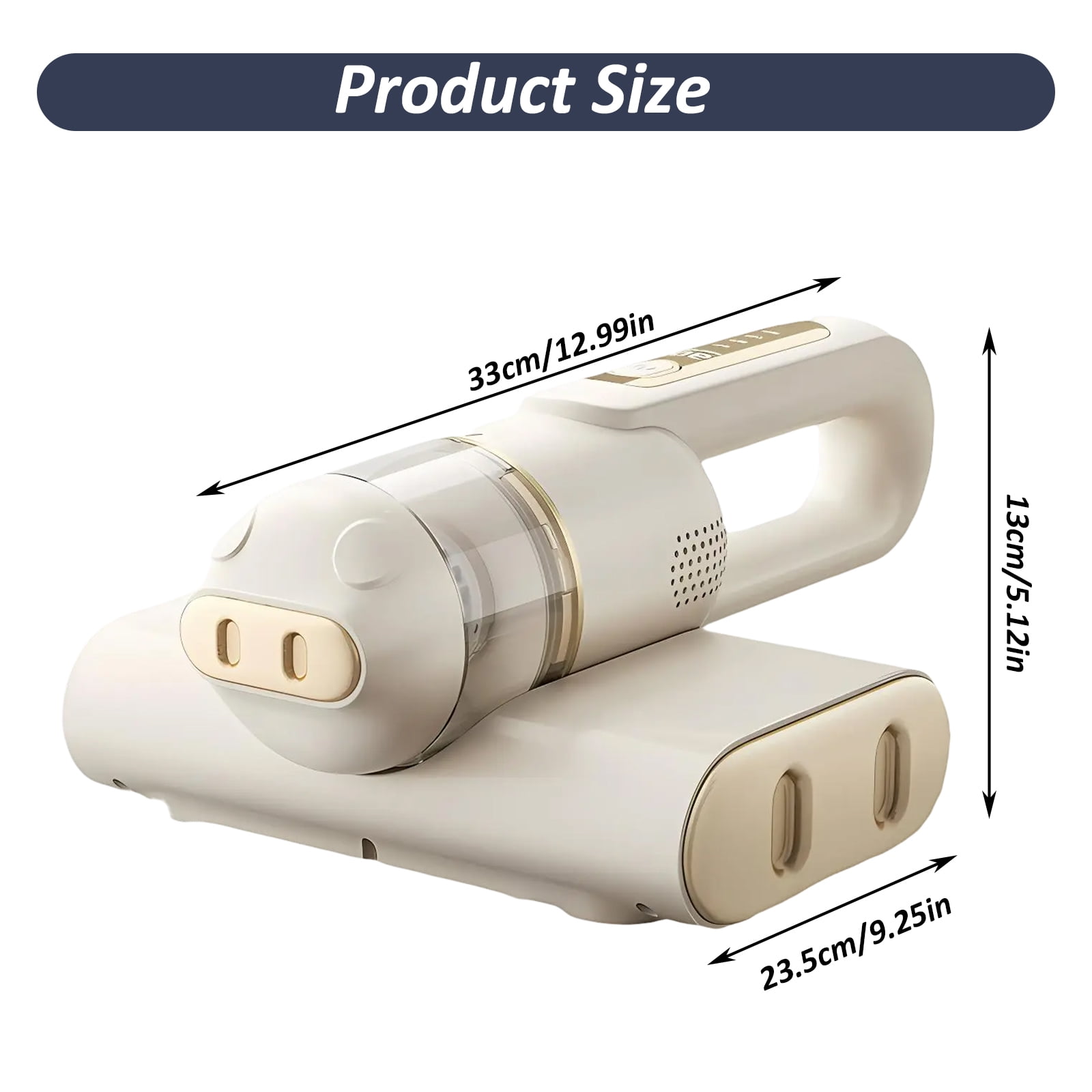 DERCLIVE Mattress Vacuum,Cordless Bed Vacuum Cleaner with UV-C Light, HEPA Filter Handheld Vacuum Cordless Bed Cleaner for Bed Sofa Pillows