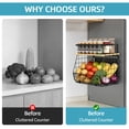 thumbnail image 3 of TINANA Magnetic Shelf for Fridge with Lid, 2 Pack Heavy-Duty Refrigerator Organizer, Fruit Potato Onion Storage Bin & Spice Rack for Kitchen, Pantry, 3 of 7