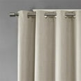 thumbnail image 3 of SunSmart Maya Printed Heathered Blackout Grommet Top Curtain Panel in Taupe, 50"x54", 3 of 11