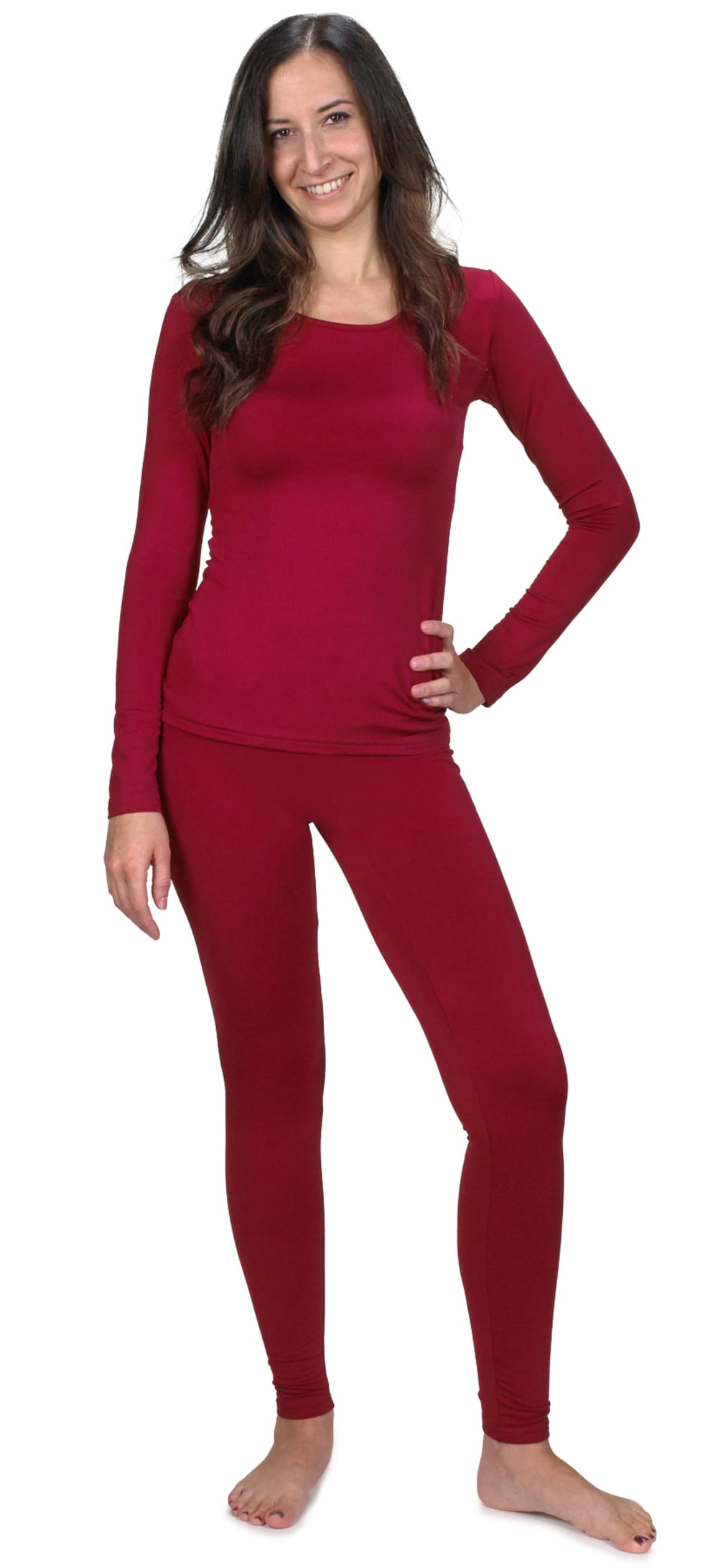 Ekouaer Womens Thermal Underwear Sets Micro Fleece Lined Long Johns Base Layer Thermals 2 Pieces Set 