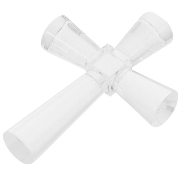 FUEENIRVA White Crystal Cross Figurine Decorative Ornament for Desk, Home, Office Display and Elegant Decoration