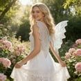 thumbnail image 2 of Fairy Wings Costume for Women, Sparkling Butterfly Fairy Wings for Party，Princess Costume for Dress Up Cosplay, 2 of 8