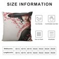 thumbnail image 5 of YINGXI  Floral Throw Pillow Cushion Cover, Dogwood Tree Blossom in Watercolor Painting Effect Spring Season Theme Pinkish Tones, Decorative Square Accent Pillow Case, Black Pink 18x18in, 5 of 5