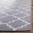 thumbnail image 3 of Safavieh Dhurries Brad Geometric Area Rug, Purple/Ivory, 6' x 6' Square, 3 of 8