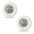thumbnail image 1 of 2 - Pack Mini Digital Indoor Outdoor Hygrometer Temperature & Humidity Gauge, ℉/℃ Switchable, Accurate Sensor for Home, Office, Reptile Tank, Car, Greenhouse, Lab, Terrarium, Cellar （white）, 1 of 6
