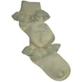 thumbnail image 2 of Tic Tac Toe Girls Rollover Lace Sock 31901-Small (WHITE), 2 of 3