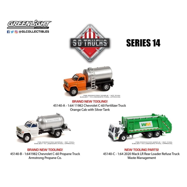 1:64 GreenLight S.D. Camions Série 14 de véhicules moulés sous pression