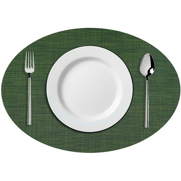 EONQY Wedge Placemats, 4Pcs Fan Shaped PVC Washable Placemats for Dining Table Mat Non-Slip Placemat Set in Kitchen Accessories