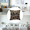 thumbnail image 5 of nygtbtfer  Pillow Covers Rusted Black Home is Our Happy Place Quotes Decor Housewarming Gifts Rectangular Decorative Cushion Cover PL White, 5 of 7