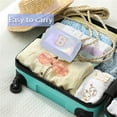 BYB Large Capacity Embroidered Alphabet Makeup Bag Toiletry Bag Travel