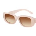 thumbnail image 5 of Rectangle Sunglasses Men Retro Style Sunglasses Eyewear Portable Lightweight Chunky Sunglasses Sun Glasses for Backpacking Stage Performance Jelly Pink, 5 of 8