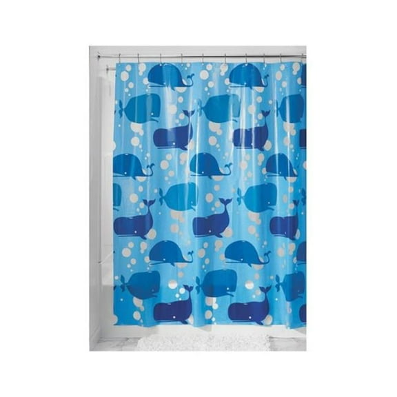 B & K 32580 Blue Moby Shower Curtain  72 x 72 in. - pack of 2