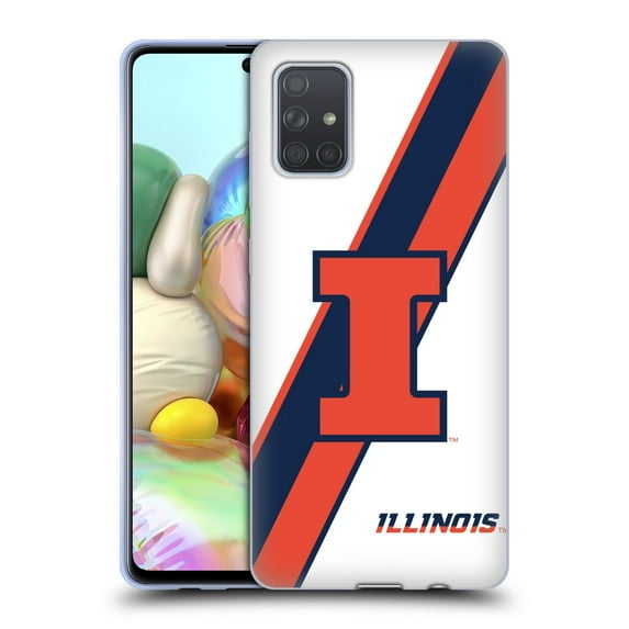 Head Case Designs Officially Licensed University Of Illinois U Of I University Of Illinois Stripes Soft Gel Case Compatible with Samsung Galaxy A71 (2019)