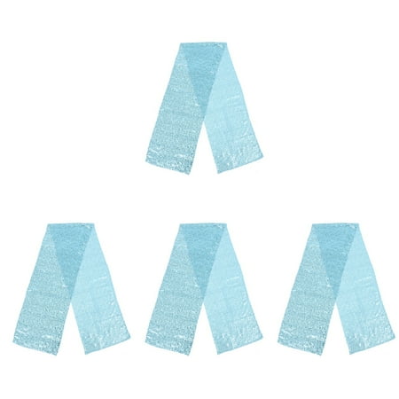 

4pcs Stylish Blue Table Cloth Blue Table Runner Exquisite Sequin Table Runner