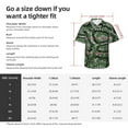 thumbnail image 5 of Kll Men'S Hawaiian Shirt Short Sleeve Button Down Beach Shirts-Green Snakeskin, 5 of 7