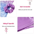 thumbnail image 4 of Aideaone Gymnastics Leotards for Girls Shiny outfits with Shorts Hair Scrunchie 5-10Y, 4 of 5