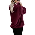 thumbnail image 3 of 2023 Womens Oversized Sherpa Pullover Hoodie with Pockets Fuzzy Fleece Sweatshirt Tie Dye Fluffy Coat, 3 of 10