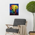 thumbnail image 2 of Surreal Baby Elephant Colourful Abstract Bright Unframed Wall Art Print Poster Home Decor, 2 of 3