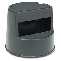 252300BK Rolling Step Stool Curved Design Retracting Casters 16 dia. x 13 1/2h Black