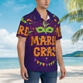 thumbnail image 5 of Disketp Hawaiian Shirts For Men,Mardi Gras2 Print Mens Casual Short Sleeve Button Down Shirts Beach Shirt, 5 of 8