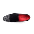 thumbnail image 6 of Men's Black and Silver Suede Wedding Party Loafers By Roma Rio 5642, 6 of 6