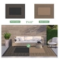 thumbnail image 2 of DEORAB 9'x12' Outdoor Rugs Waterproof Patio Reversible Plastic Carpet Camping Outside Mat,Black & Brown, 2 of 8
