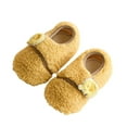 thumbnail image 4 of Miluxas Toddler Slippers for Boys Girls Slip on Kids Baby Toddlers House Shoes Lightweight Plush Sock Shoes Indoor Outdoor Warm Walking Shoes Yellow XL(XL), 4 of 4