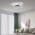 thumbnail image 5 of 22" Modern Geometric Dimmable LED Flush Mount Light Ceiling Light with Remote Control Matte White, 5 of 6