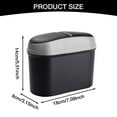 thumbnail image 3 of kjfeif Car Trash Can with Lid - Car Trash Bag Hanging with Storage Pockets Collapsible and Portable Garbage Bin, Leak-Proof Car Organizer,Multipurpose Trash Bin for Car,Grey, 3 of 6