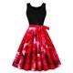 thumbnail image 1 of Vestido Largo de Verano, Vestido Casual de Cuello Redondo sin Mangas Impreso Hecho de Poliéster Cómodo para Primavera Verano, Vestido de Verano de Mujer, 1 of 4