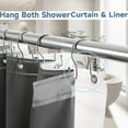 thumbnail image 4 of 12pk Shower Curtain Hooks Rings, Rustproof Metal Balanced Glide Shower Hook, Double Hooks for Bathroom Shower Rod Curtain, Plated Chrome Finish, 4 of 5